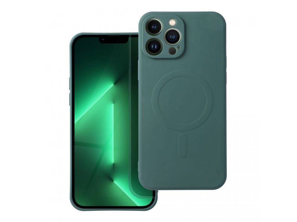 Silikonový zadní kryt Mag Cover pro IPHONE 13 PRO MAX army green