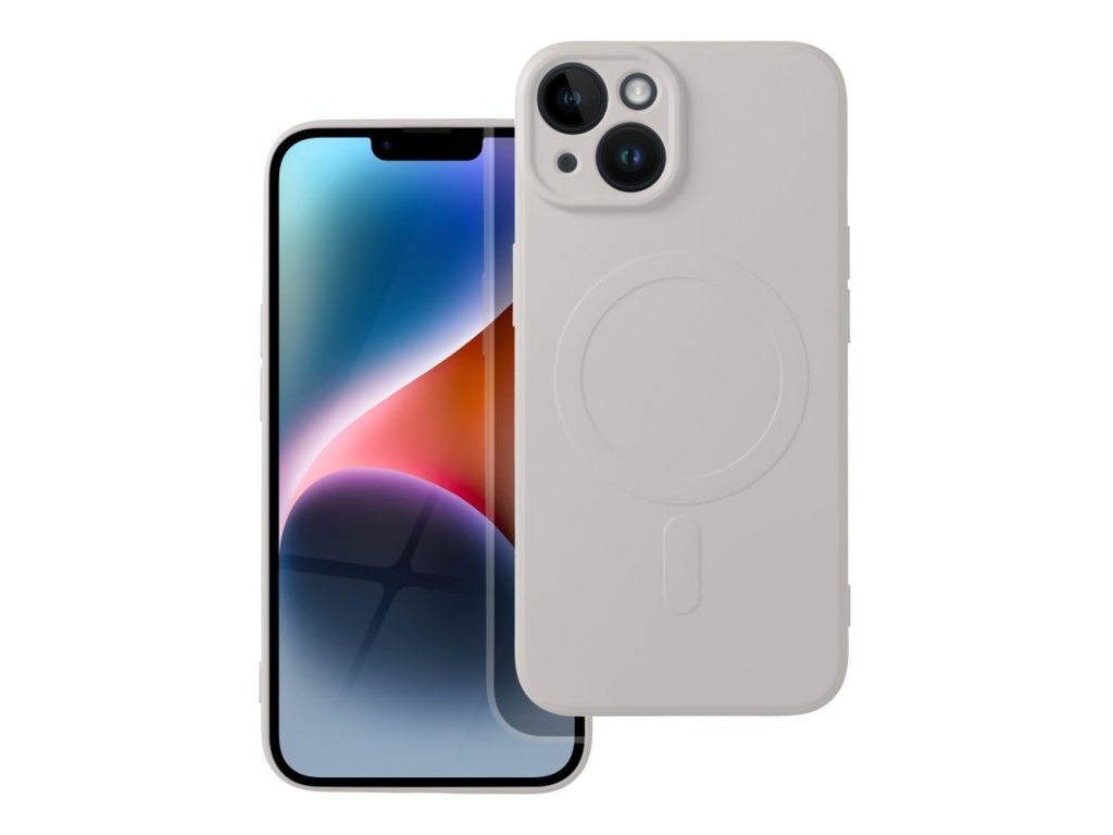 Silikonový zadní kryt Mag Cover pro IPHONE 14 antique white