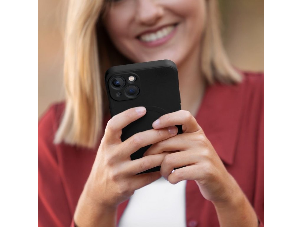 Silikonový zadní kryt Mag Cover pro IPHONE 14 černý