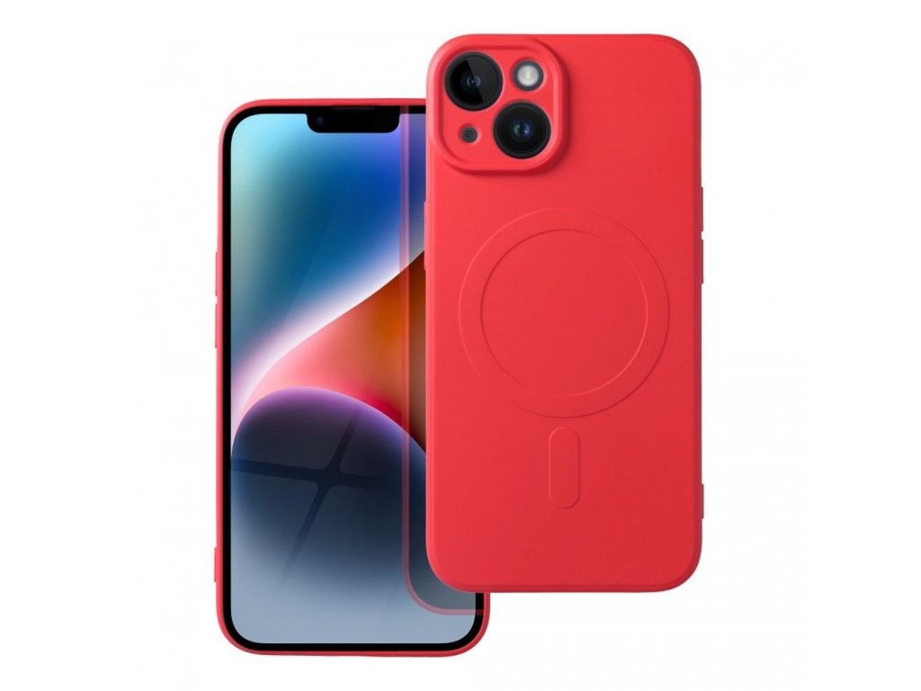 Silikonový zadní kryt Mag Cover pro IPHONE 14 červený