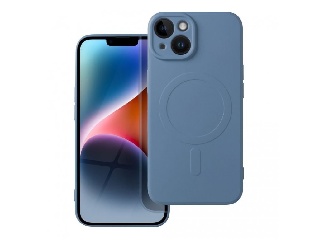 Silikonový zadní kryt Mag Cover pro IPHONE 14 modrý