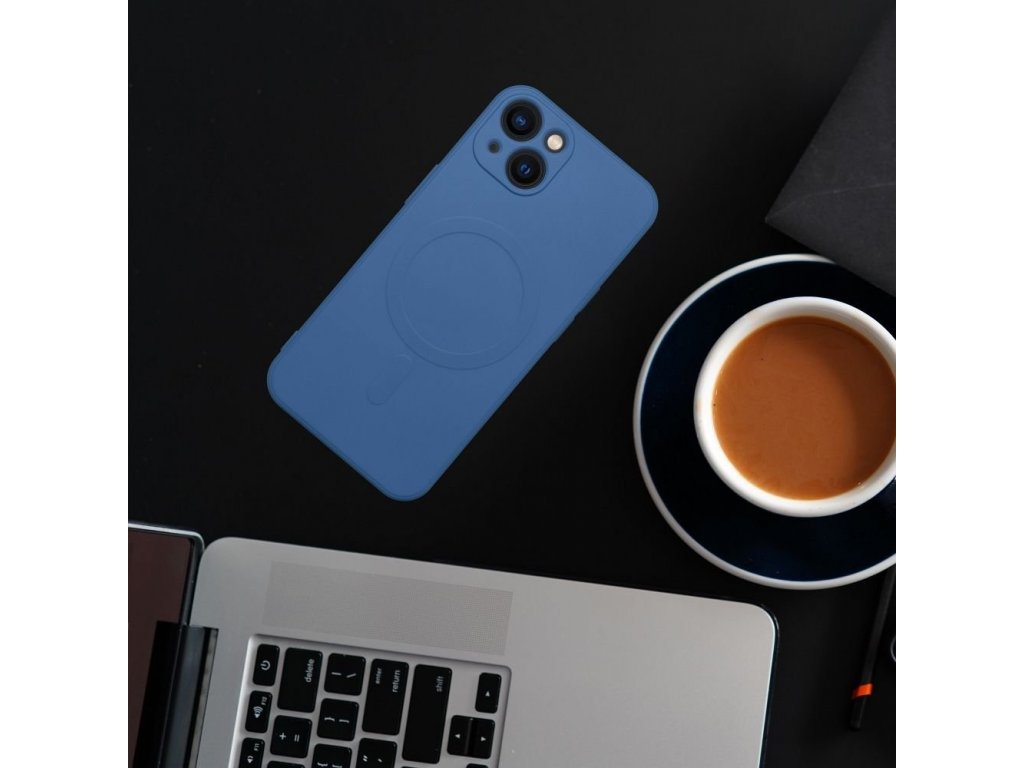 Silikonový zadní kryt Mag Cover pro IPHONE 14 modrý