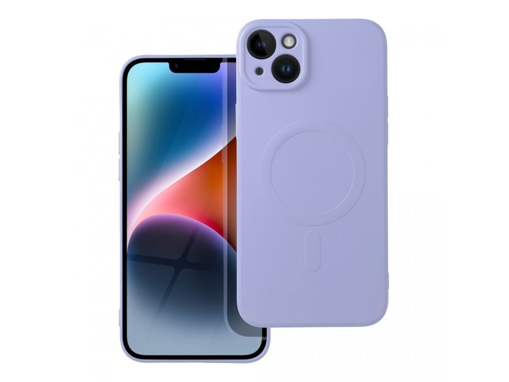 Silikonový zadní kryt Mag Cover pro IPHONE 14 PLUS fialový