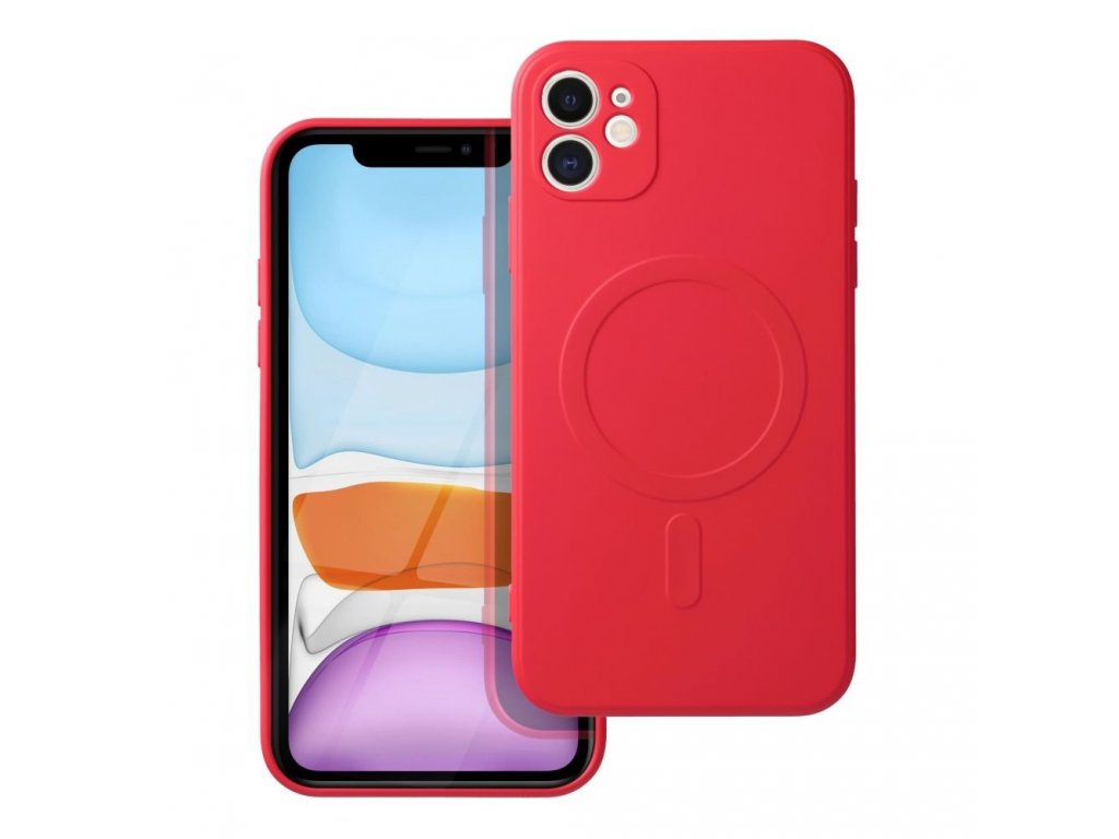 Silikonový zadní kryt Mag pro IPHONE 11 červený