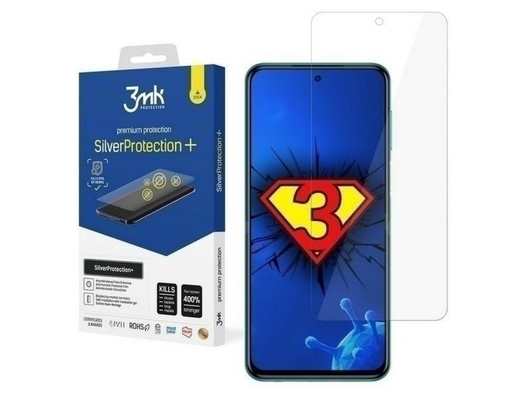 Silver Protect+ Xiaomi Redmi Note 9S anti mikrobní fólie s montáží na mokro