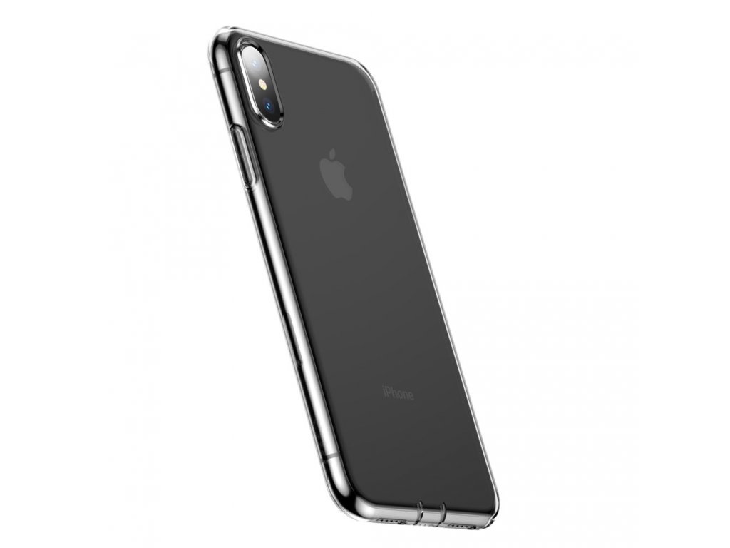 Simplicity gelové pouzdro se zástrčkou pro port nabíjení iPhone XS / X průsvitné (ARAPIPH58-A02)