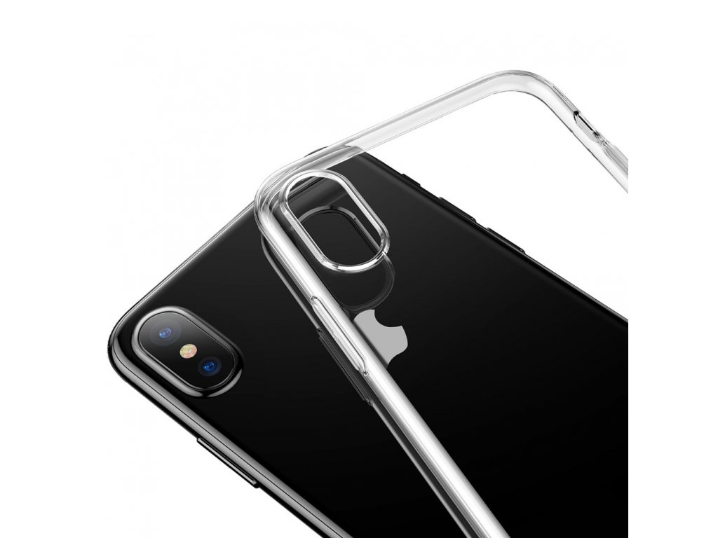 Simplicity gelové pouzdro se zástrčkou pro port nabíjení iPhone XS / X průsvitné (ARAPIPH58-A02)