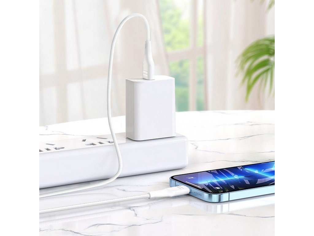 Síťová nabíječka Forcell s konektorem USB typu C a kabelem lightning - 3A 20W s funkcí nabíjení PD a QC 4.0