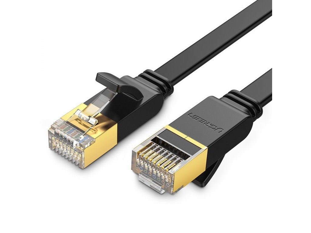 Síťový kabel Ethernet Patchcord RJ45 Cat 7 STP LAN 10 Gb/s 5 m černý (NW106 11263)