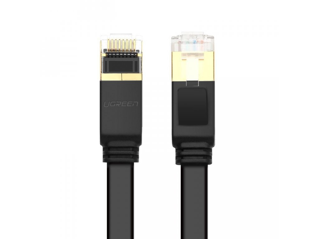 Síťový kabel Ethernet Patchcord RJ45 Cat 7 STP LAN 10 Gb/s 5 m černý (NW106 11263)