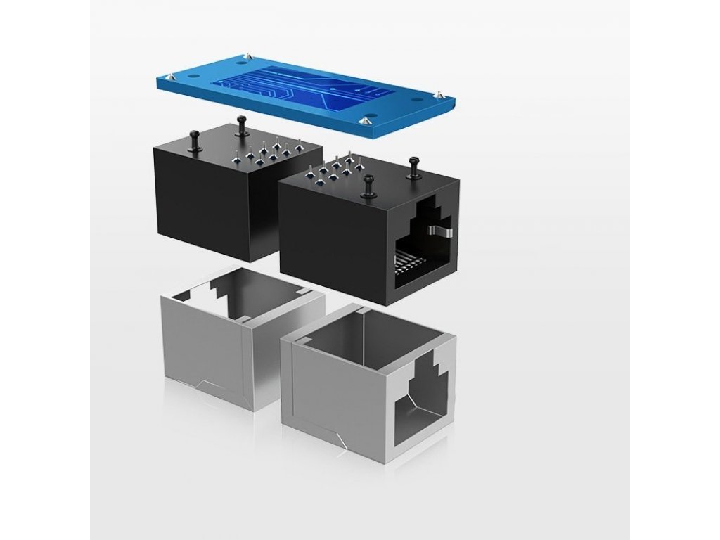 Síťový konektor RJ 45 Keystone In-Line Coupler samice na samici 1ks (černý) (NW114 20390)