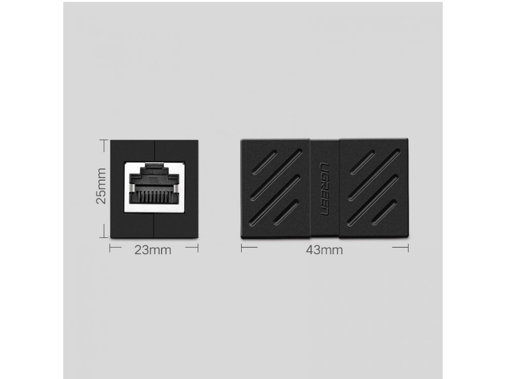 Síťový konektor RJ 45 Keystone In-Line Coupler samice na samici 1ks (černý) (NW114 20390)