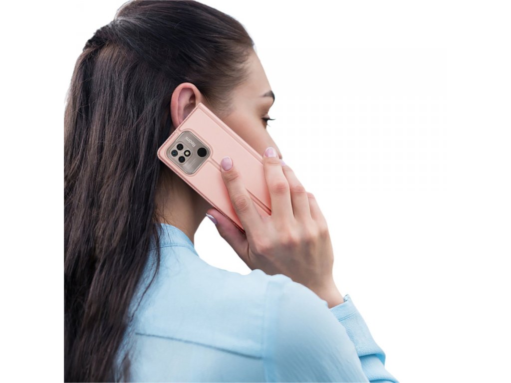 Skin Pro knížkové pouzdro pro Xiaomi Redmi 10C růžové