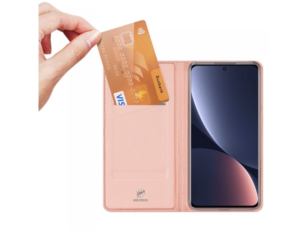 Skin Pro pouzdro s flipovým krytem Xiaomi 12 Pro růžové