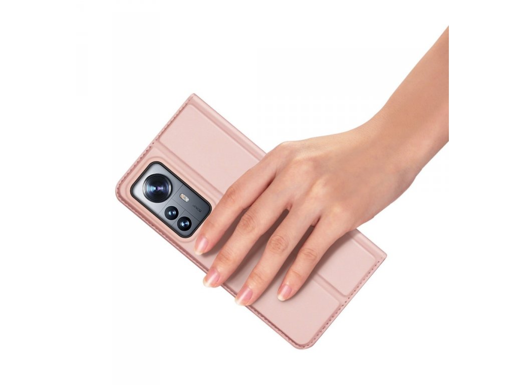 Skin Pro pouzdro s flipovým krytem Xiaomi 12 Pro růžové