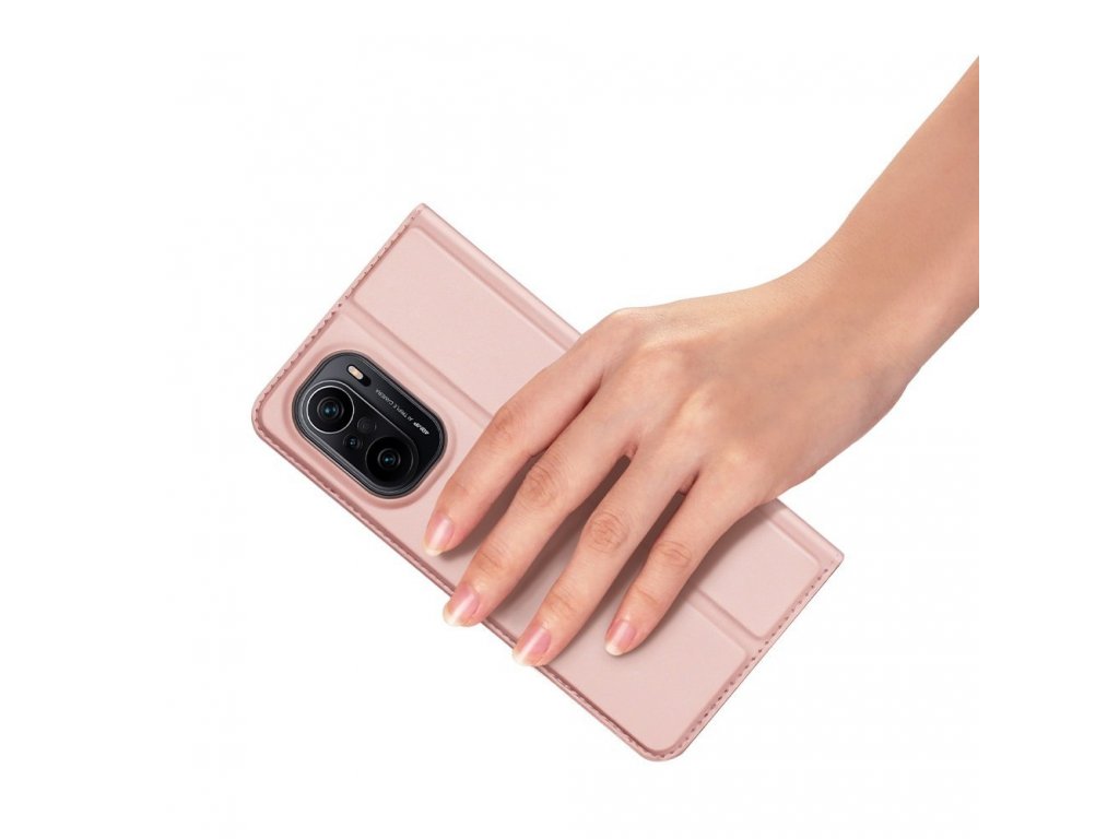 Skin Pro pouzdro s flipovým krytem Xiaomi Redmi K40 Pro+ / K40 Pro / K40 / Poco F3 růžové