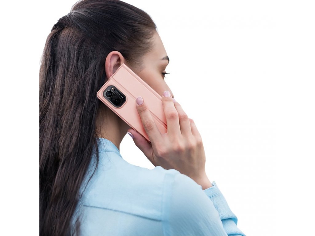 Skin Pro pouzdro s flipovým krytem Xiaomi Redmi K40 Pro+ / K40 Pro / K40 / Poco F3 růžové