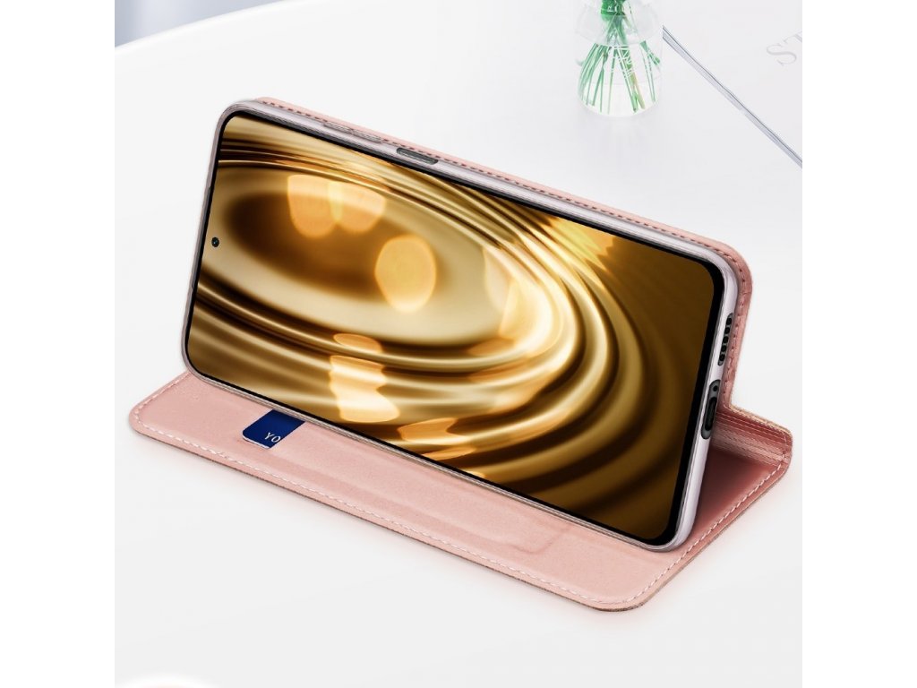 Skin Pro pouzdro s flipovým krytem Xiaomi Redmi K40 Pro+ / K40 Pro / K40 / Poco F3 růžové