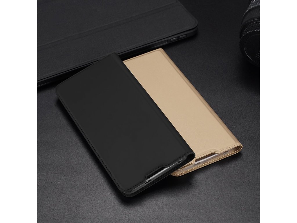 Skin Pro pouzdro s flipovým krytem Xiaomi Redmi Note 10 5G / Poco M3 Pro zlaté