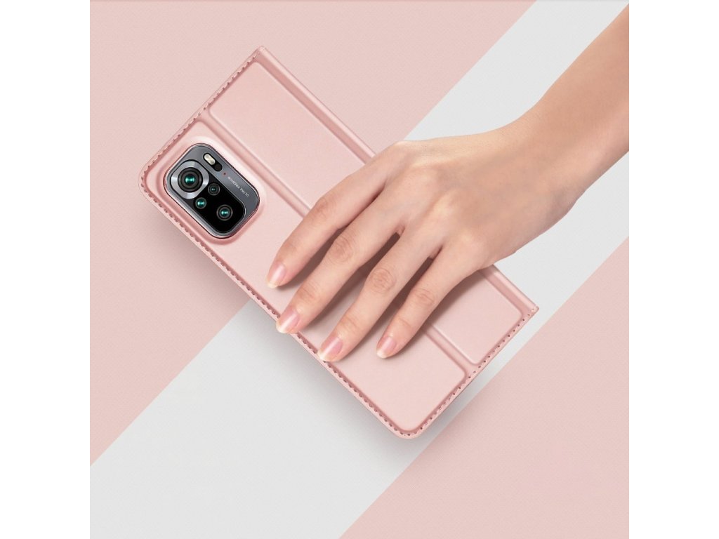 Skin Pro pouzdro s flipovým krytem Xiaomi Redmi Note 10 / Redmi Note 10S růžové