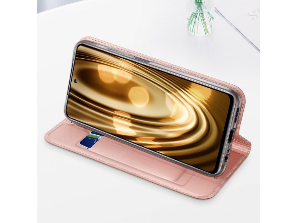 Skin Pro pouzdro s flipovým krytem Xiaomi Redmi Note 10 / Redmi Note 10S zlaté