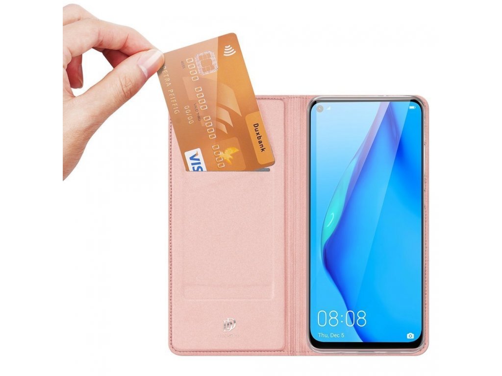 Skin Pro pouzdro s klapkou Huawei P40 Lite / Nova 7i / Nova 6 SE růžové