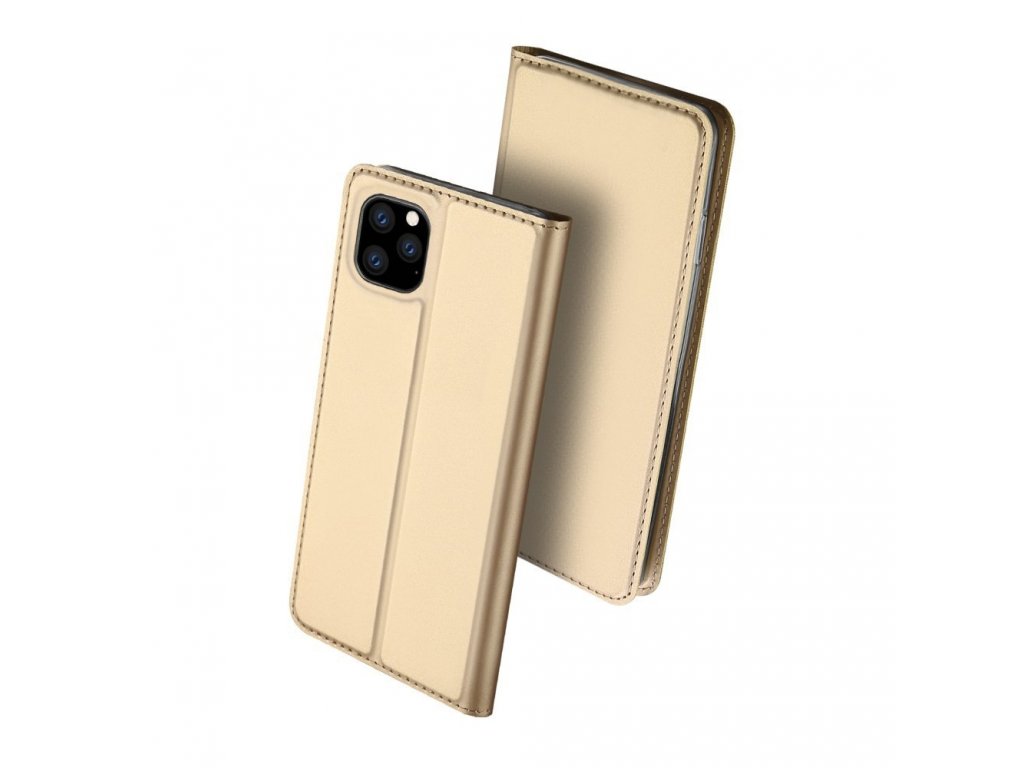 Skin Pro pouzdro s klapkou iPhone 11 Pro Max zlaté