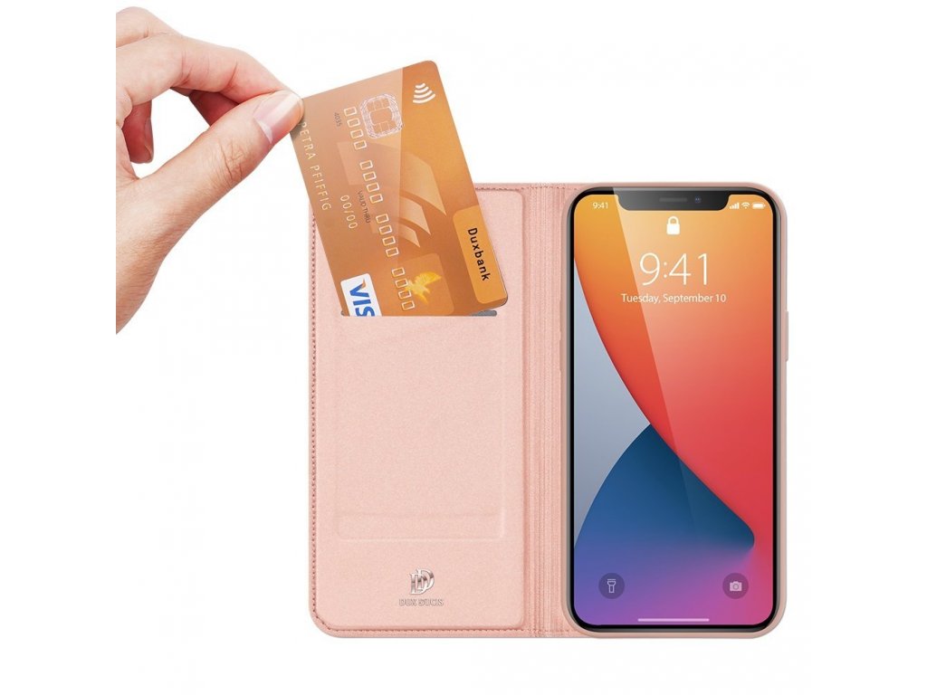 Skin Pro pouzdro s klapkou iPhone 12 Pro Max růžové