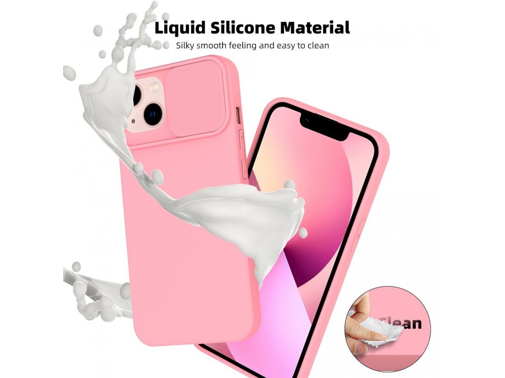 Pouzdro SLIDE pro IPHONE 15 - světle růžové