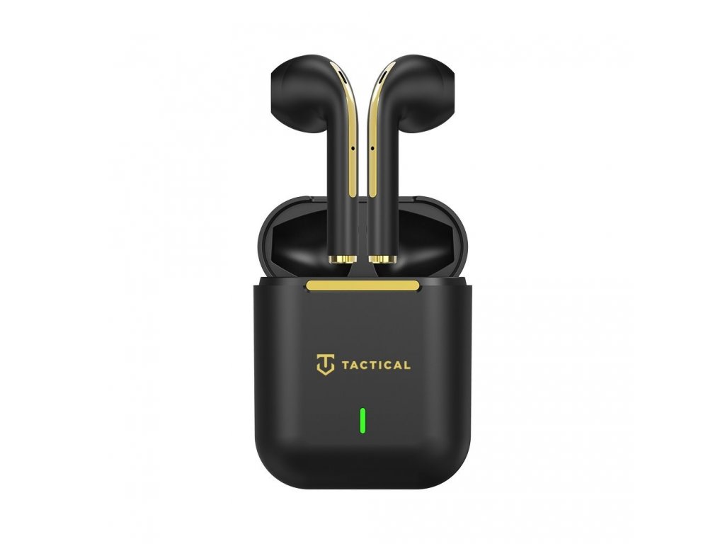 Sluchátka Bluetooth bezdrátová TWS Pecky černo zlaté