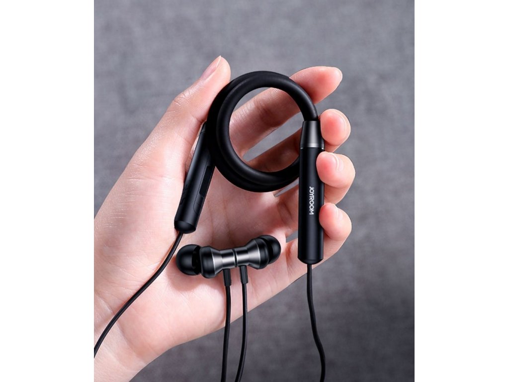 Sluchátka do uší bezdrátová  s nákrčníkem JR-D7 černá