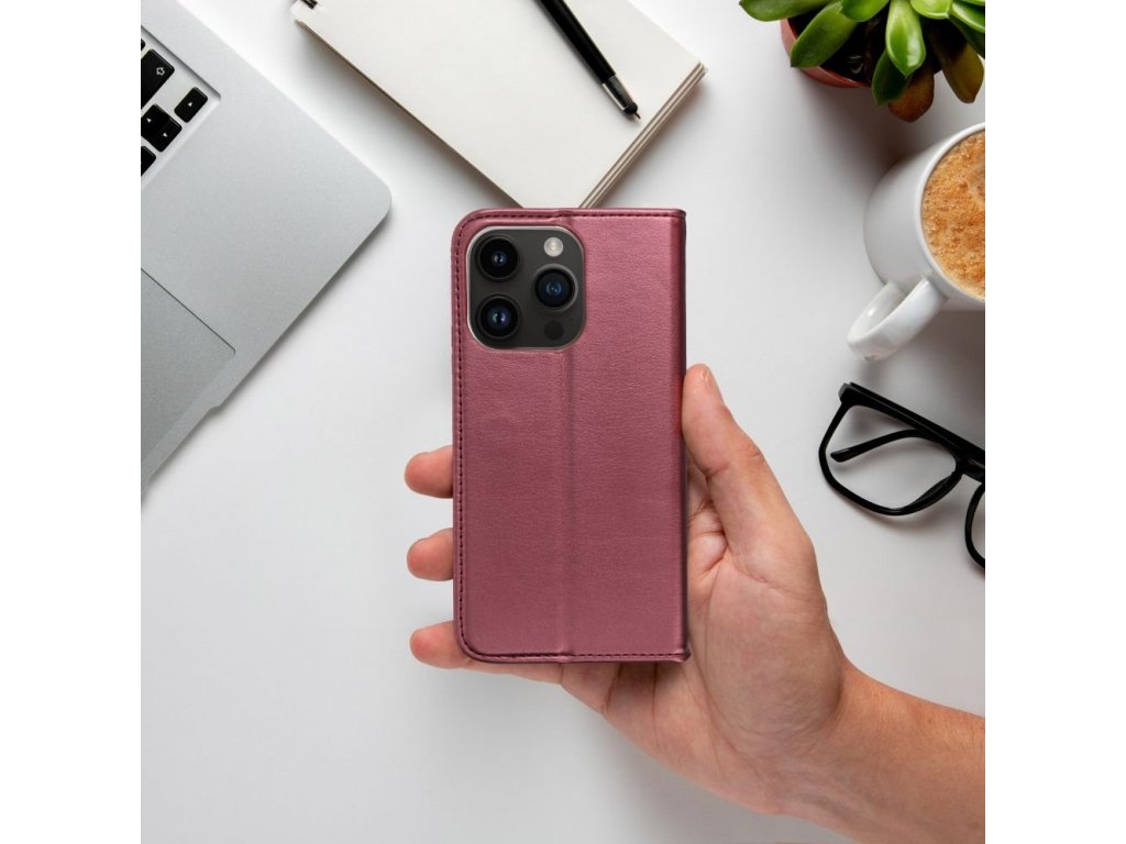 Smart Magneto book case for IPHONE 14 PLUS burgundy