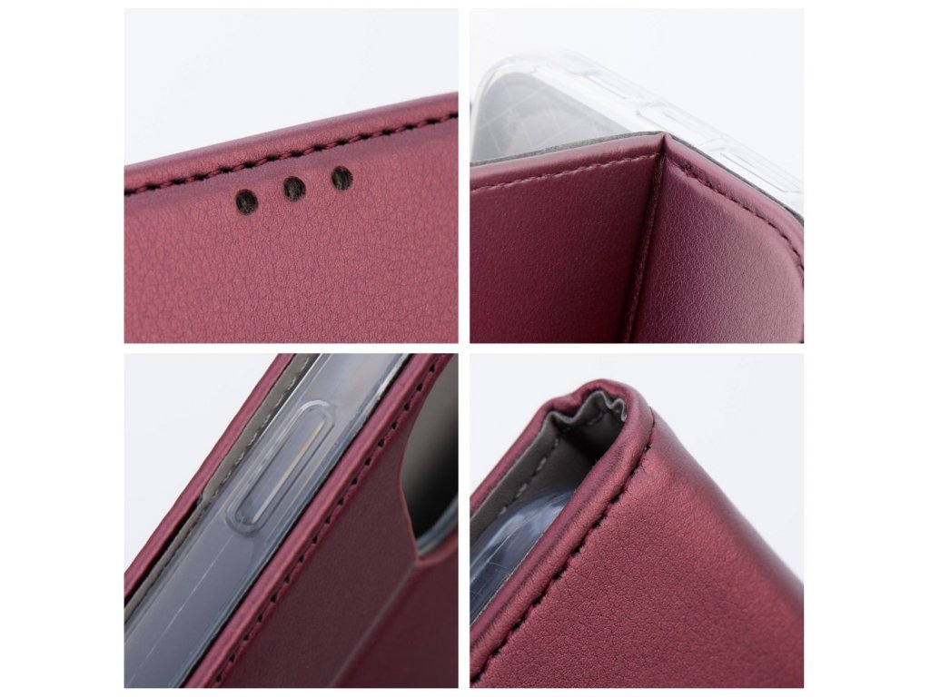 Smart Magneto book case for IPHONE 15 PLUS burgundy