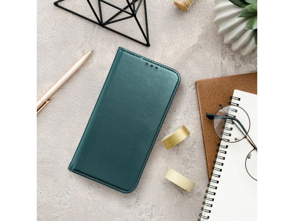 Smart Magneto book case for IPHONE 15 PLUS dark green