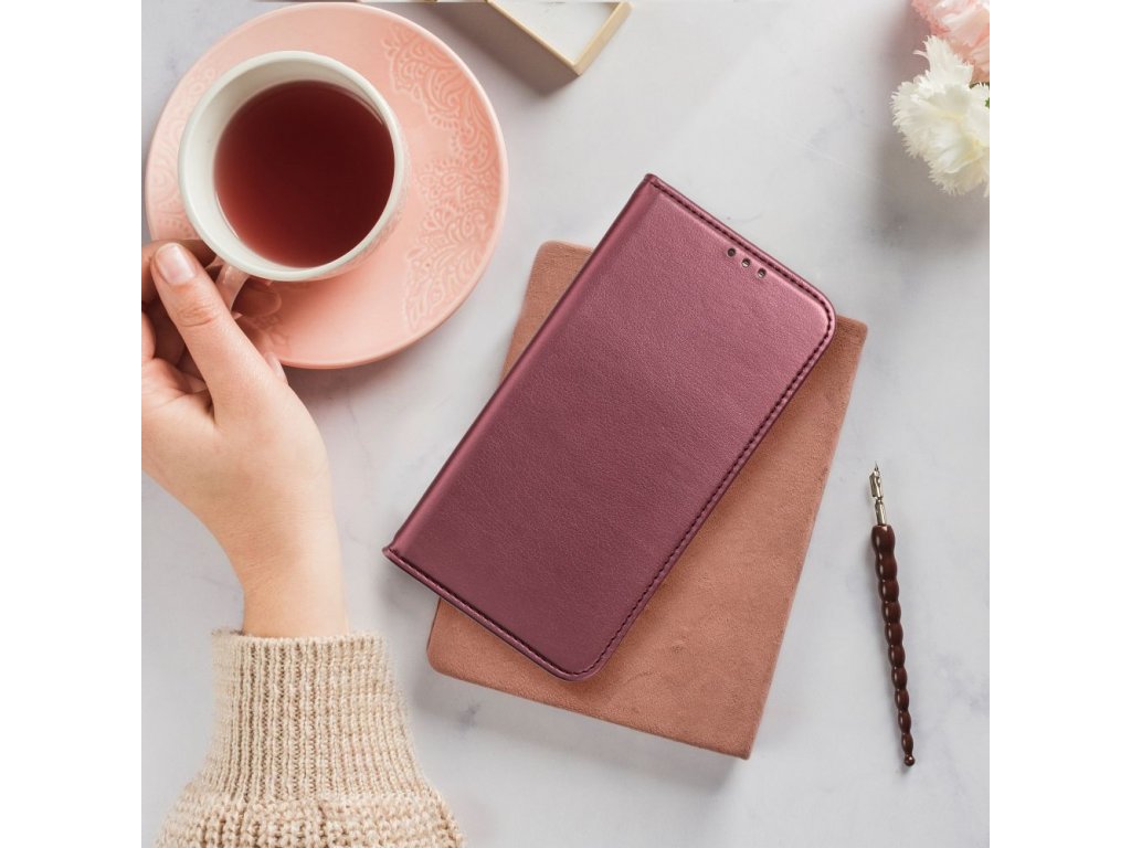 Smart Magneto book case for IPHONE 15 PRO burgundy