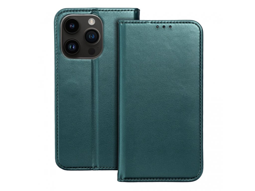 Smart Magneto book case for IPHONE 15 PRO dark green