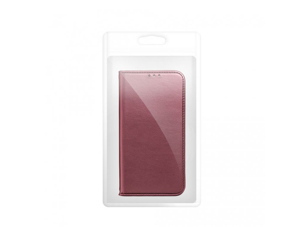 Smart Magneto book case for MOTOROLA G14 burgundy