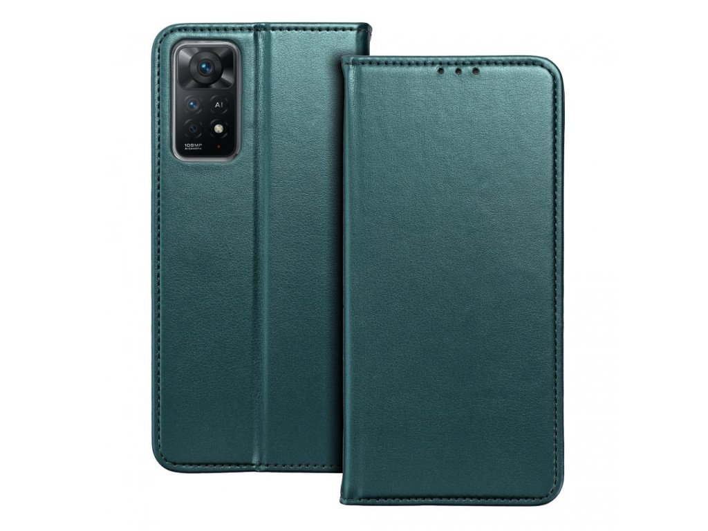 Smart Magneto book case for MOTOROLA G14 dark green