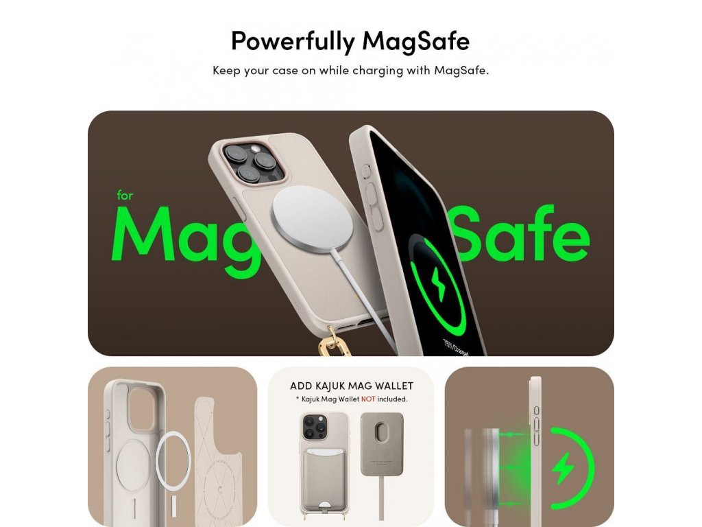 Pouzdro SPIGEN kompatibilní s MagSafe pro IPHONE 15 PRO MAX - krémové