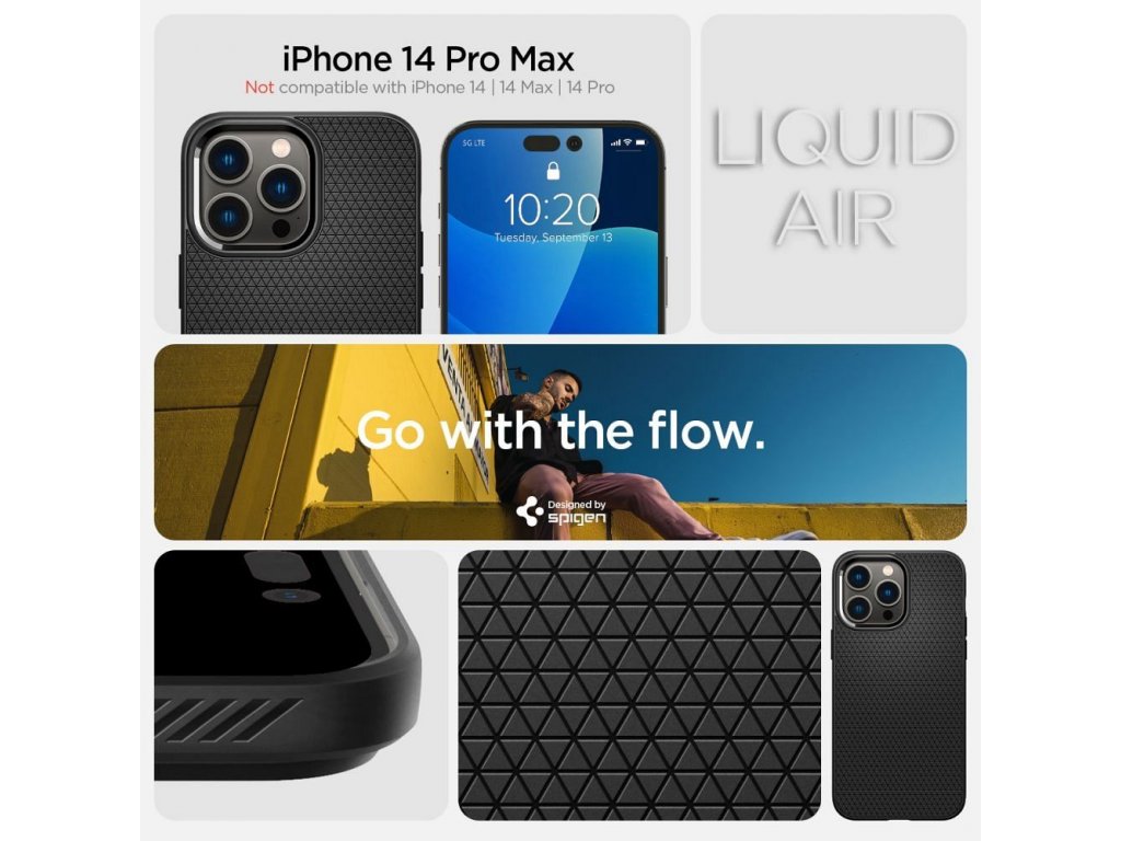 SPIGEN Liquid Air case for IPHONE 14 PRO MAX matte black