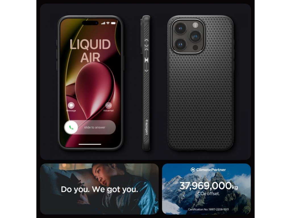 Pouzdro SPIGEN LIQUID AIR pro IPHONE 15 PRO MAX - černé