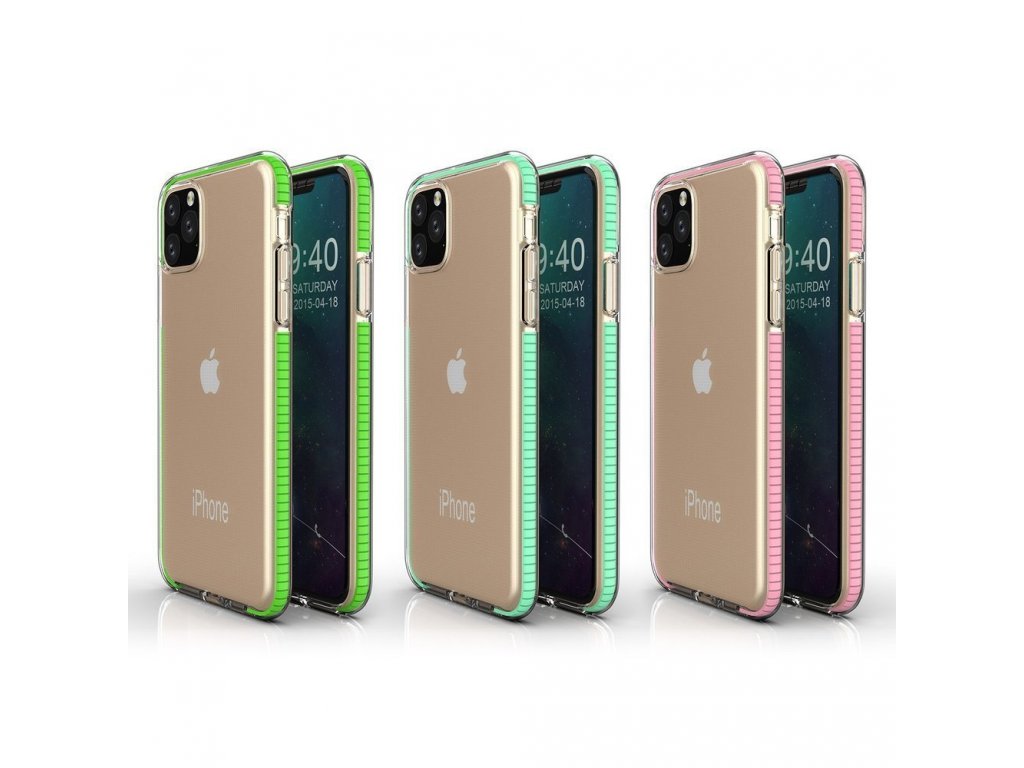 Spring Case gelové pouzdro s barevným rámem iPhone 11 Pro černé