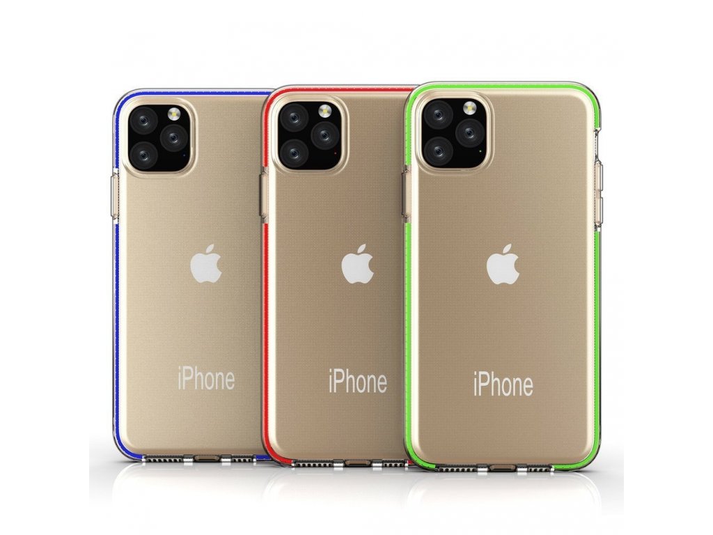 Spring Case gelové pouzdro s barevným rámem iPhone 11 Pro tmavě modré