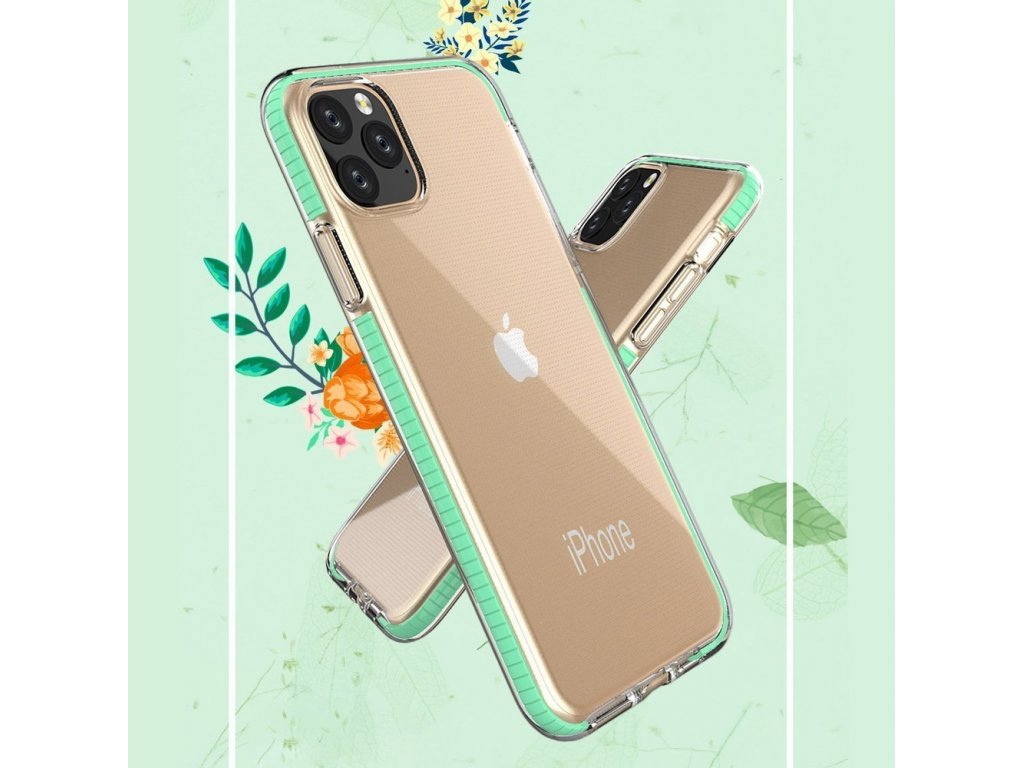 Spring Case gelové pouzdro s barevným rámem iPhone 11 Pro tmavě modré