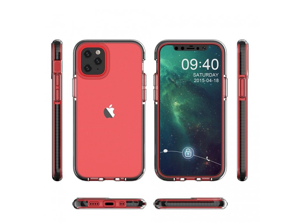 Spring Case gelové pouzdro s barevným rámem iPhone 12 mini světle modré