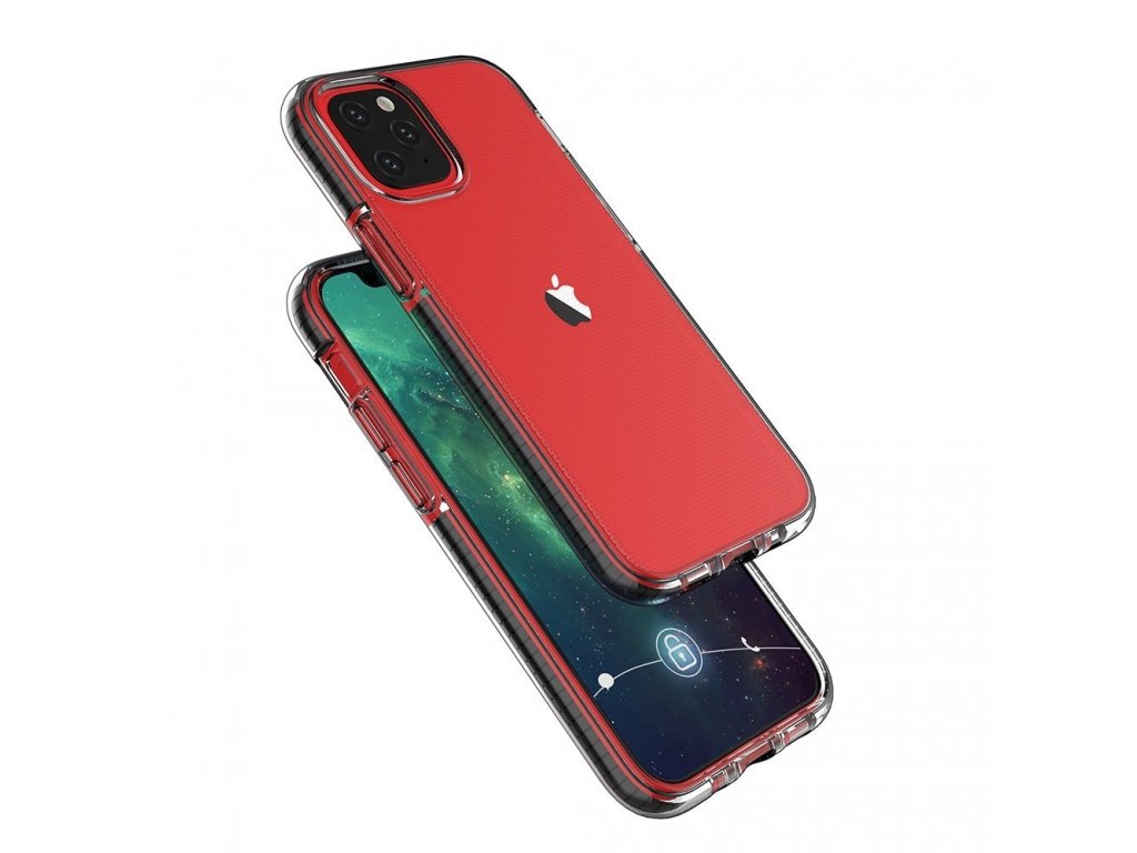 Spring Case gelové pouzdro s barevným rámem iPhone 12 mini světle růžové