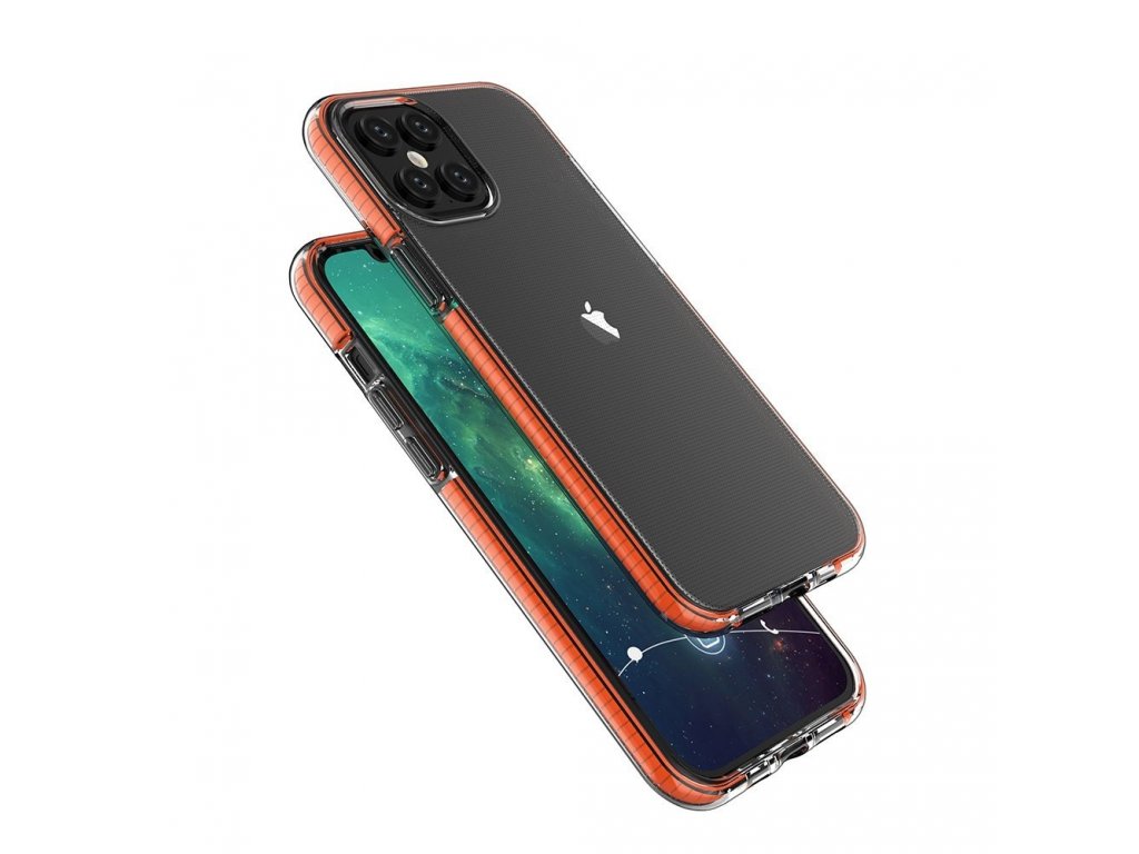 Spring Case gelové pouzdro s barevným rámem iPhone 12 Pro Max černé