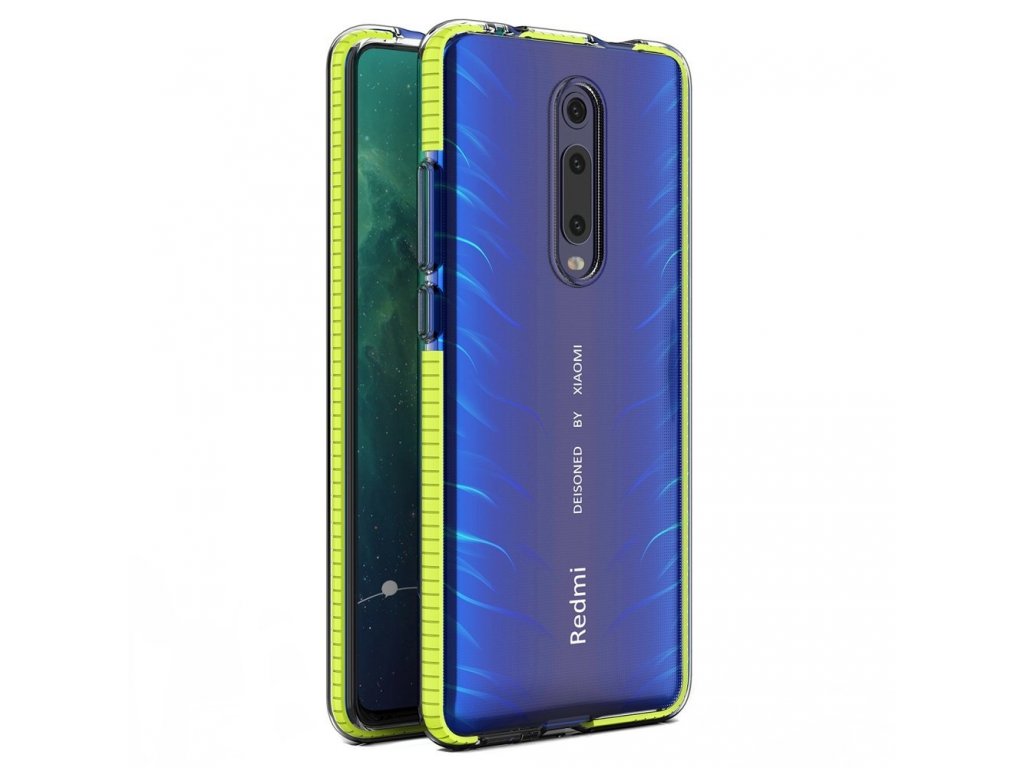 Spring Case gelové pouzdro s barevným rámem Xiaomi Mi 9T / Xiaomi Mi 9T Pro žluté