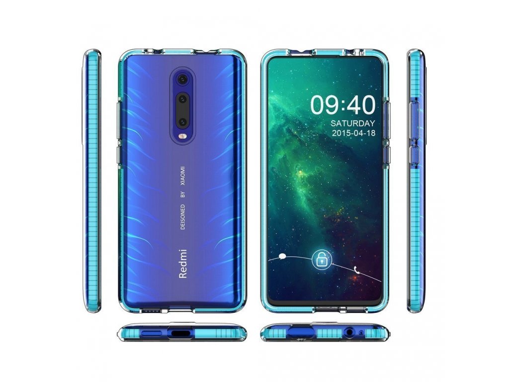 Spring Case gelové pouzdro s barevným rámem Xiaomi Mi 9T / Xiaomi Mi 9T Pro žluté