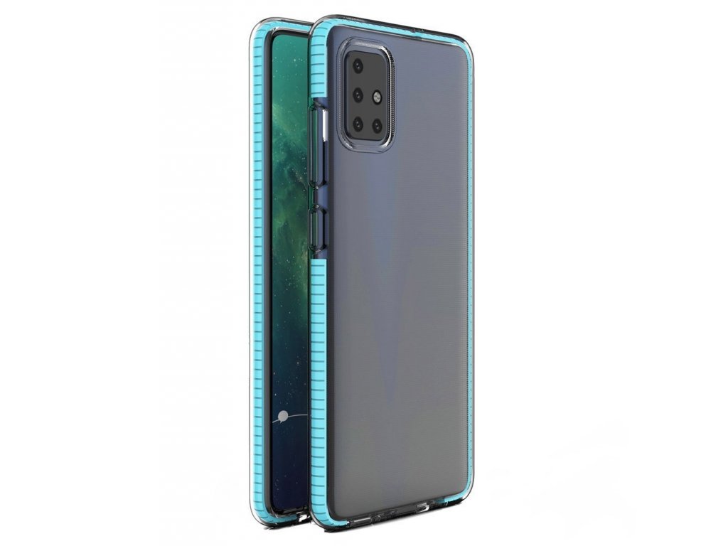 Spring Case gelové pouzdro s barevným rámem Xiaomi Redmi 10X 4G / Xiaomi Redmi Note 9 světle modré